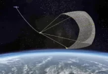 Очистка орбиты от космического мусора при помощи спутника с сетью