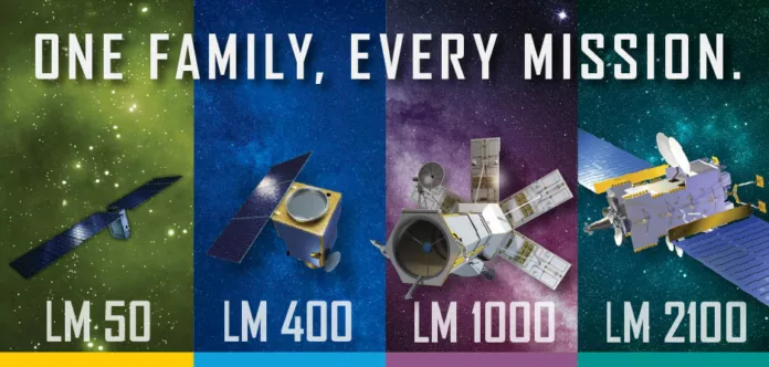 Lockheed Martin's family of solutionsall now featuring common componentsinclude four series of satellites from nanosatellites to powerful geostationary platforms. (PRNewsfoto/Lockheed Martin)