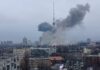 Киевская телевишка во время взрыва